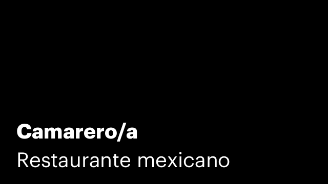 Camarero/a