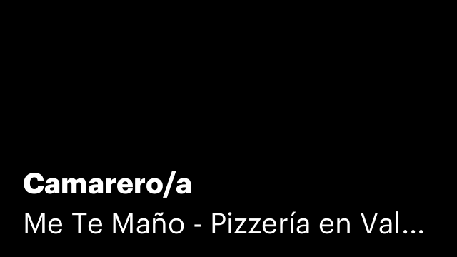 Camarero/a