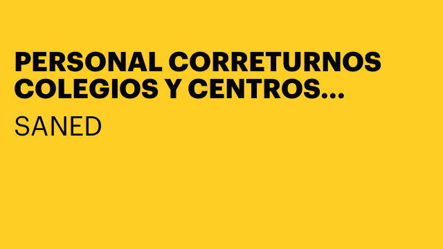 PERSONAL CORRETURNOS COLEGIOS Y CENTROS BARCELONA