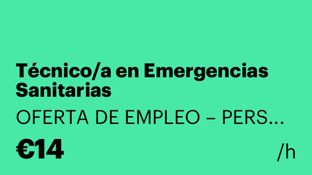 Técnico/a en Emergencias Sanitarias