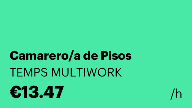 Camarero/a de Pisos