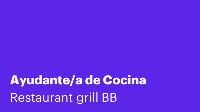 Ayudante/a de Cocina