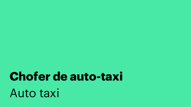 Chofer de auto-taxi