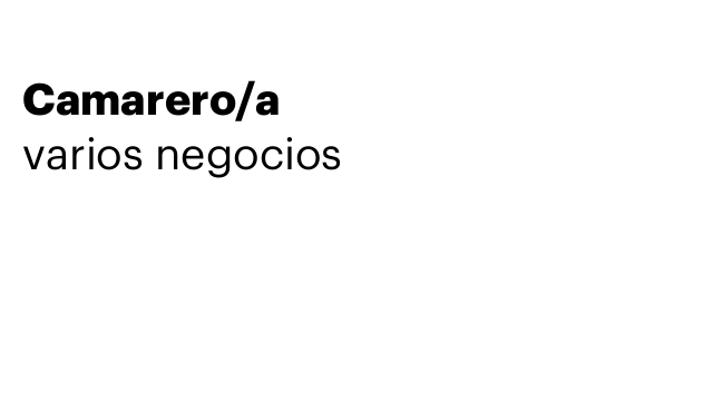 Camarero/a