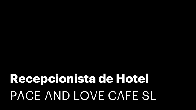 Recepcionista de Hotel