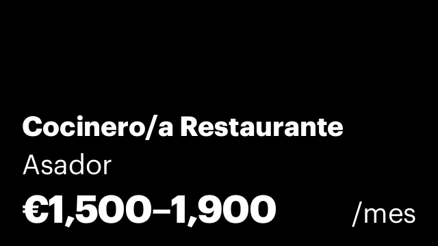 Cocinero/a Restaurante