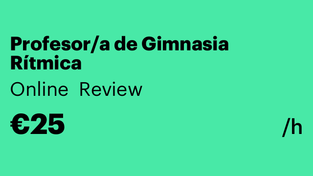 Profesor/a de Gimnasia Rítmica
