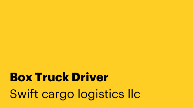 Box Truck Driver