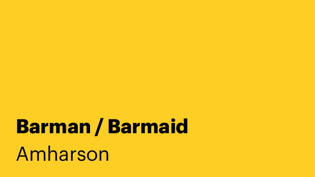 Barman / Barmaid