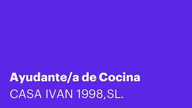 Ayudante/a de Cocina