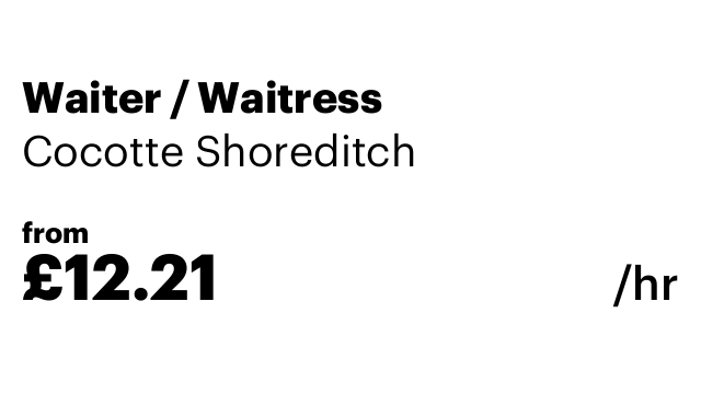 Waiter / Waitress