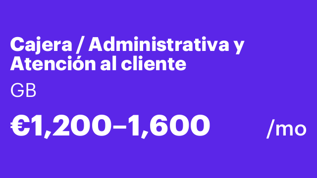 Cajera / Administrativa y Atención al cliente