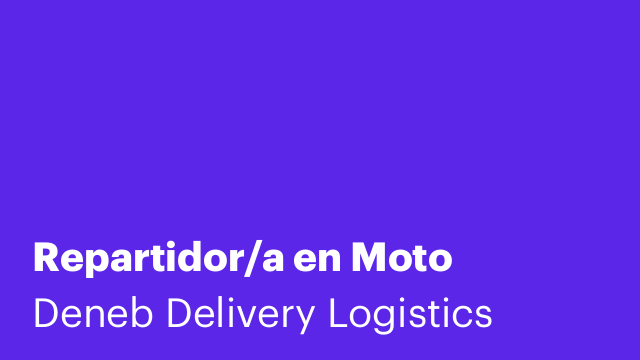 Repartidor/a en Moto