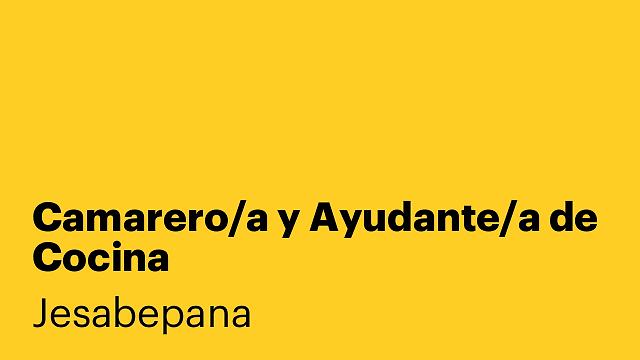 Camarero/a y Ayudante/a de Cocina