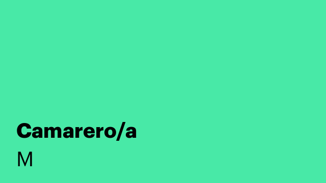 Camarero/a