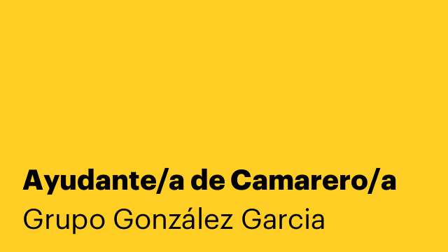 Ayudante/a de Camarero/a