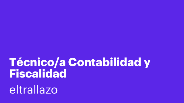 Técnico/a Contabilidad y Fiscalidad