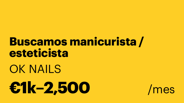 Buscamos manicurista / esteticista