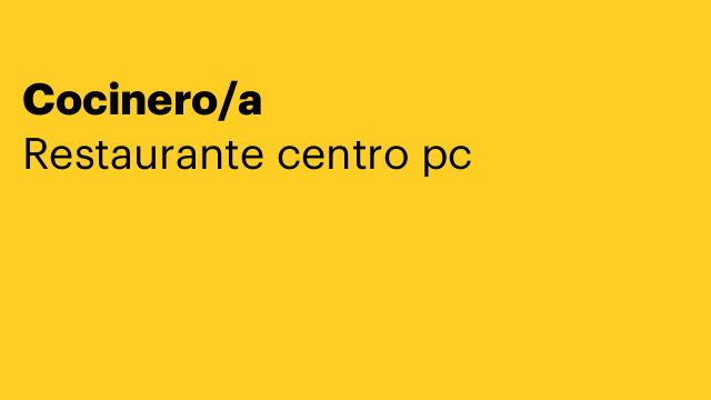 Cocinero/a