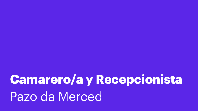 Camarero/a y Recepcionista