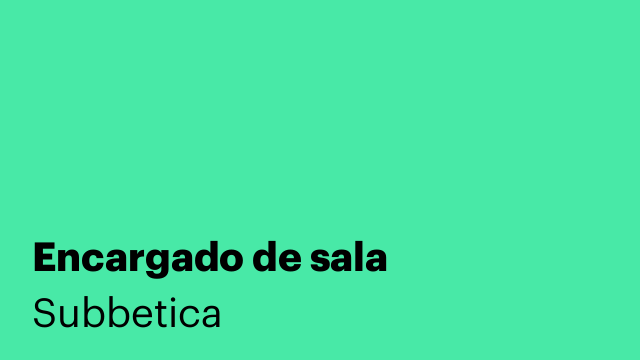 Encargado de sala