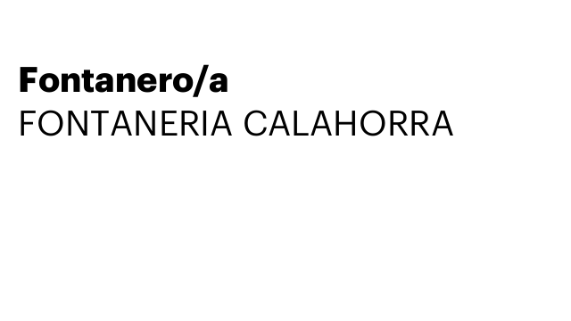 Fontanero/a