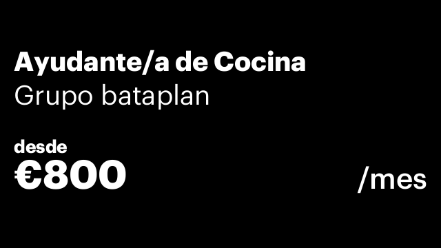 Ayudante/a de Cocina