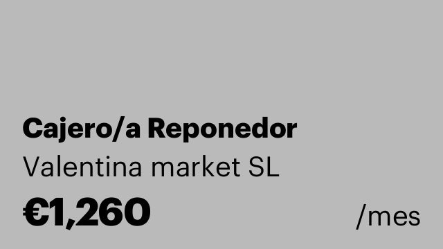 Cajero/a Reponedor