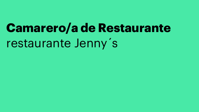 Camarero/a de Restaurante