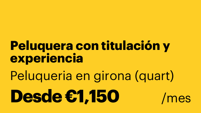 Peluquera con titulación y experiencia