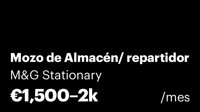 Mozo de Almacén/ repartidor