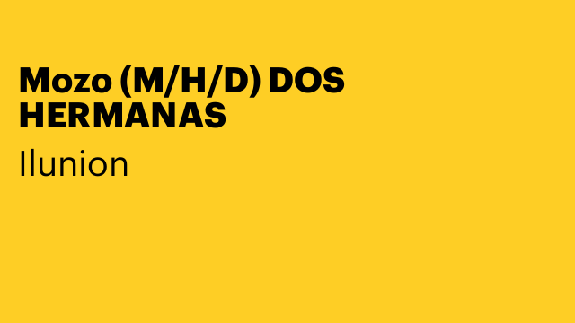 Mozo (M/H/D) DOS HERMANAS