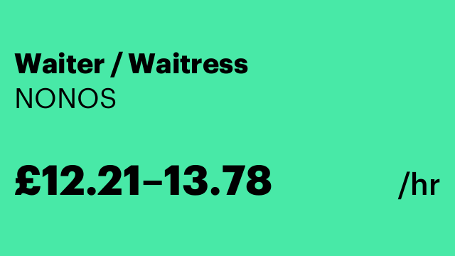 Waiter / Waitress