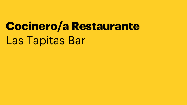 Cocinero/a Restaurante