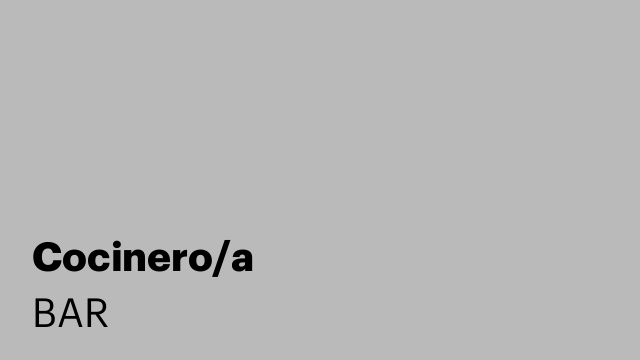 Cocinero/a
