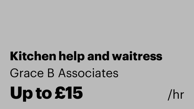 Kitchen help and waitress