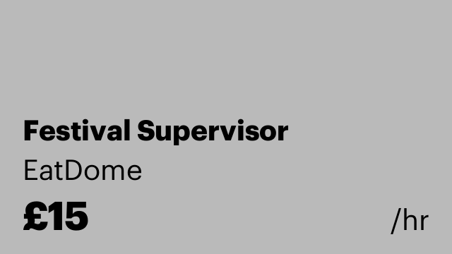 Festival Supervisor