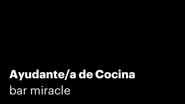 Ayudante/a de Cocina