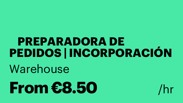 📦 PREPARADORA DE PEDIDOS | INCORPORACIÓN INMEDIATA