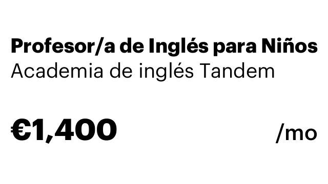 Profesor/a de Inglés para Niños