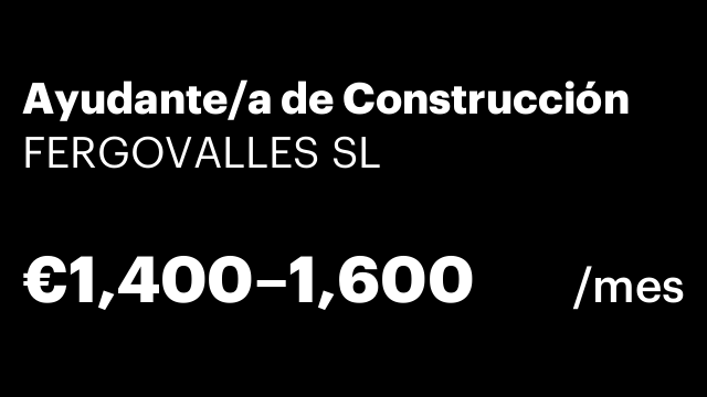 Ayudante/a de Construcción