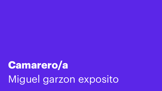 Camarero/a