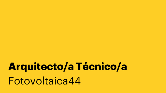 Arquitecto/a Técnico/a