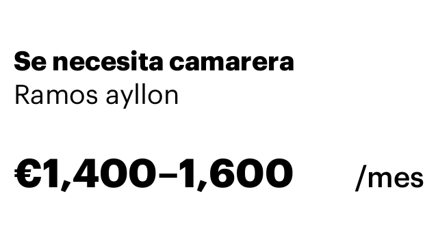 Se necesita camarera