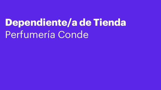 Dependiente/a de Tienda