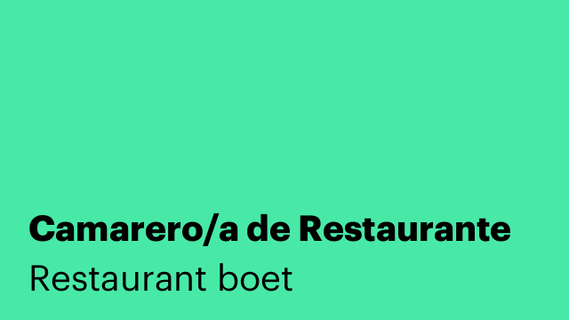 Camarero/a de Restaurante