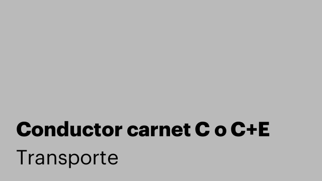 Conductor carnet C o C+E