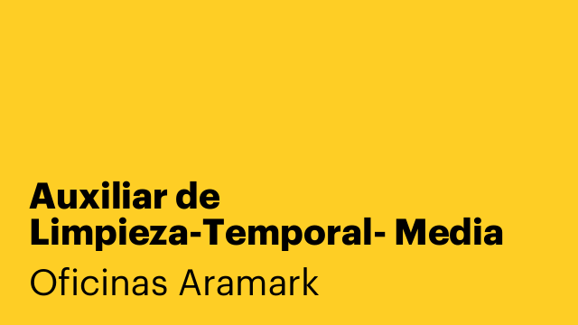 Auxiliar de Limpieza-Temporal- Media Jornada-Majadahonda