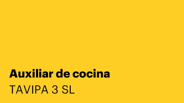 Auxiliar de cocina