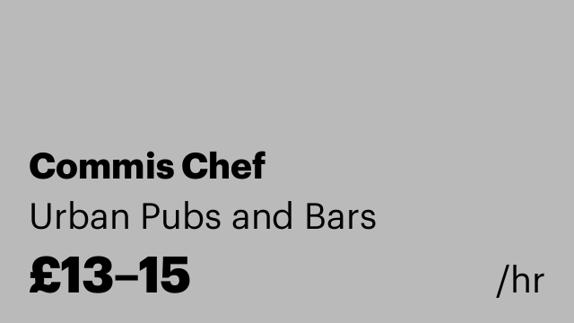 Commis Chef